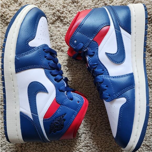 Jordan Shoes - Wmns Air Jordan 1 Mid French Blue Brand New Sz 7